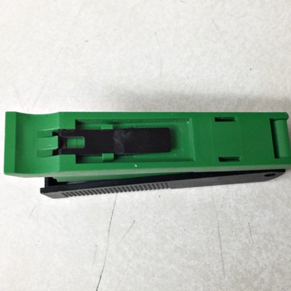 Vintage Titch Stapler Tiny Mini Small Green Black Plastic Germany 3 1/2" - Picture 6 of 9